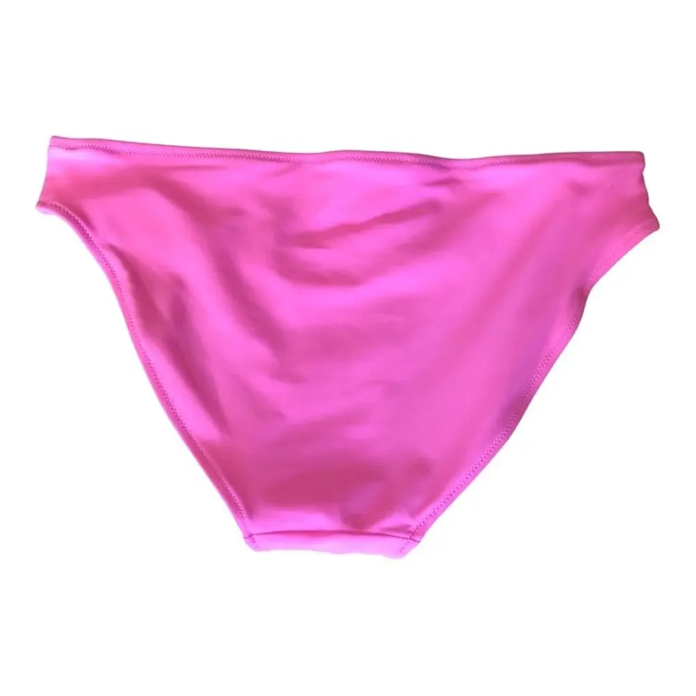Aerie NWT Sleek Stylish Full Coverage Bold Hot Pink Shade Bikini Bottom Medium
